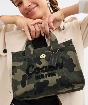 ＜COACH＞カーゴ　トート　バッグ　２６・カモ　プリント